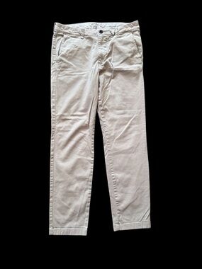 Hollister Classic Taper Chino Pants Mens 32x32 Beige Khaki Casual Stretch